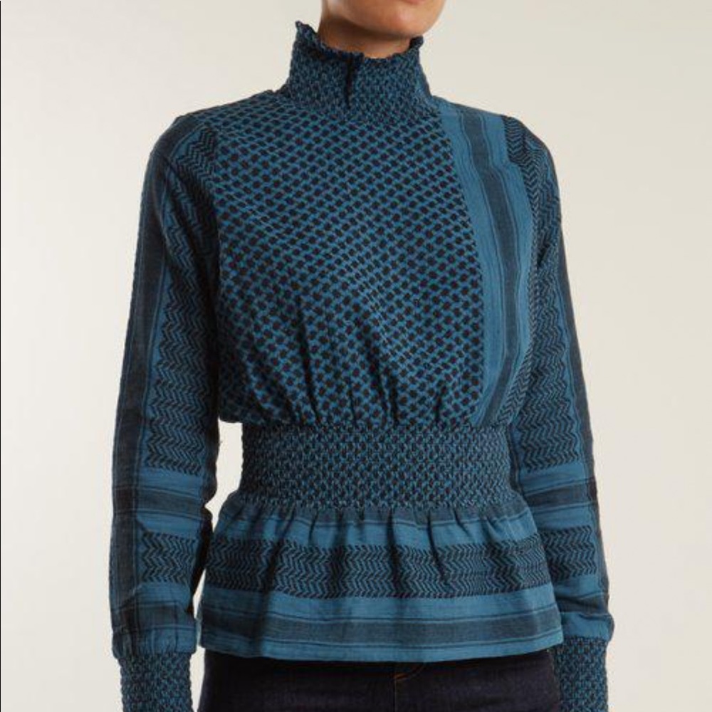 Cecilie Copenhagen high-neck top, EUC